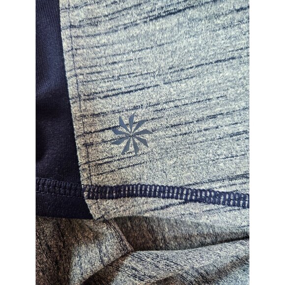 Athleta Womens Large Tall 1/4 Zip Pullover Top Navy & Gray Long Sleeve - Picture 8 of 9